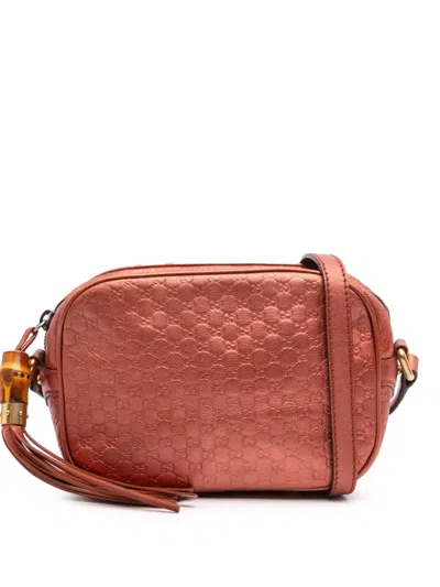 Pre-owned Gucci 2016-2024 Metallic Microssima Sunshine Disco Camera Bag Crossbody Bag