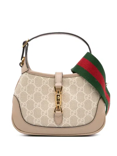 Pre-owned Gucci 2016-2024 Mini Gg Supreme Jackie 1961 Satchel