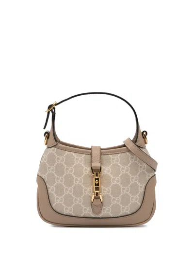 Pre-owned Gucci 2016-2024 Mini Gg Supreme Jackie 1961 Satchel