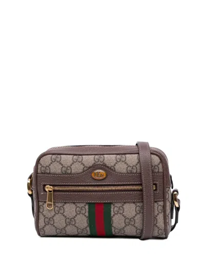 Pre-owned Gucci 2016-2024 Mini Gg Supreme Ophidia Crossbody Bag