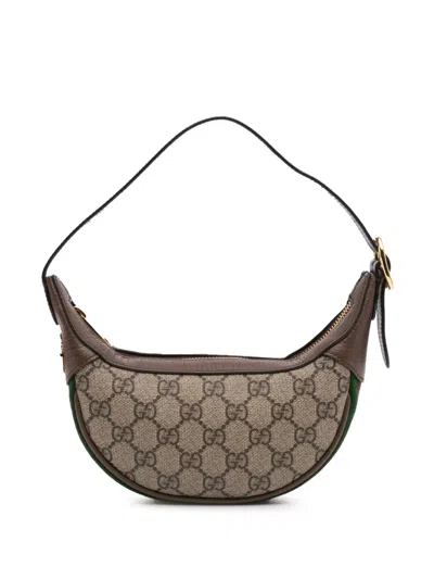 Pre-owned Gucci 2016-2024 Mini Gg Supreme Web Ophidia Shoulder Bag