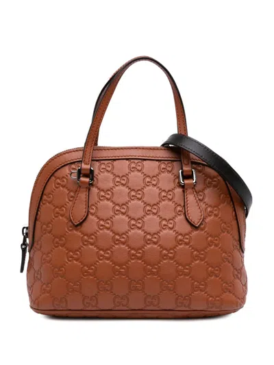 Pre-owned Gucci 2016-2024 Mini Ssima Dome Satchel