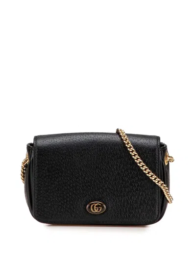 Pre-owned Gucci 2016-2024 Mini Leather Double G Crossbody Bag