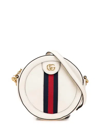 Pre-owned Gucci 2016-2024 Mini Leather Ophidia Round Crossbody Bag