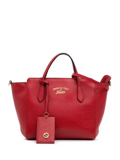 Pre-owned Gucci 2016-2024 Mini Leather Swing Satchel