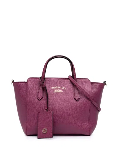 Pre-owned Gucci 2016-2024 Mini Leather Swing Satchel