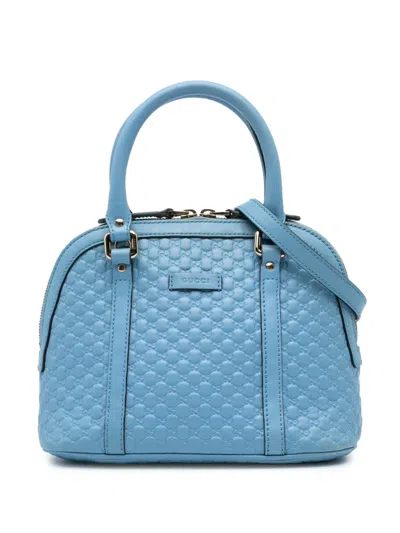 Pre-owned Gucci 2016-2024 Mini Microssima Dome Satchel
