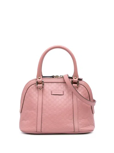 Pre-owned Gucci 2016-2024 Mini Microssima Dome Satchel