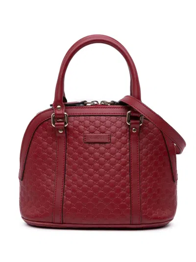 Pre-owned Gucci 2016-2024 Mini Microssima Dome Satchel