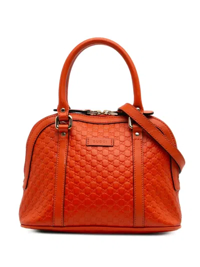Pre-owned Gucci 2016-2024 Mini Microssima Dome Satchel