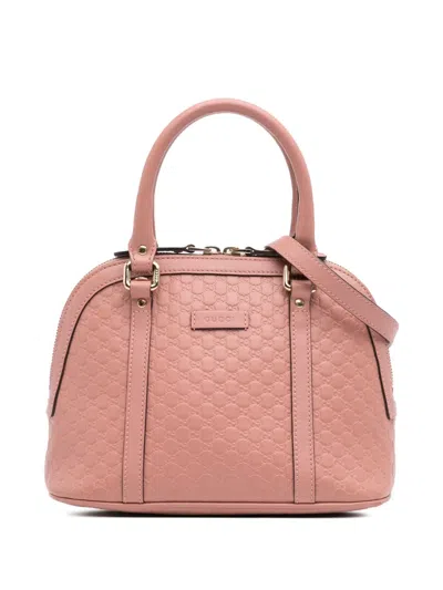 Pre-owned Gucci 2016-2024 Mini Microssima Dome Satchel