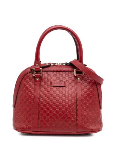 Pre-owned Gucci 2016-2024 Mini Microssima Dome Satchel