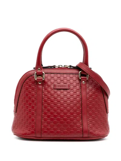 Pre-owned Gucci 2016-2024 Mini Microssima Dome Satchel