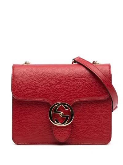 Pre-owned Gucci 2016-2024 Small Dollar Calfskin Interlocking G Crossbody Bag