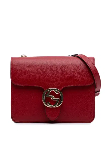 Pre-owned Gucci 2016-2024 Small Dollar Calfskin Interlocking G Crossbody Bag