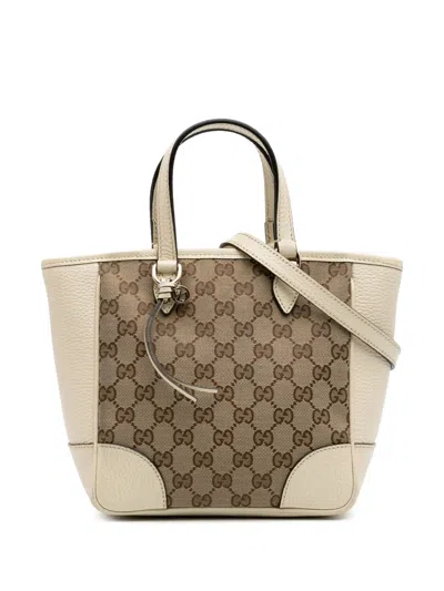Pre-owned Gucci 2016-2024 Small Gg Canvas Bree Satchel
