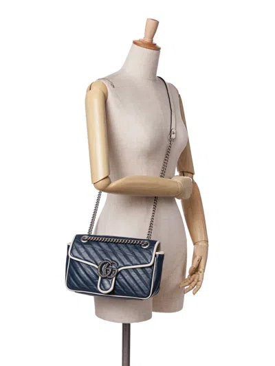 Pre-owned Gucci 2016-2024 Small Gg Marmont Matelasse Leather Torchon Flap Crossbody Bag