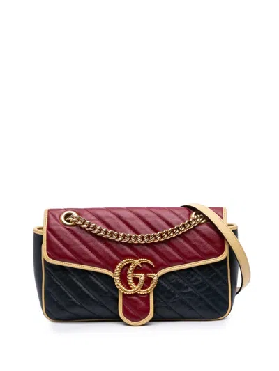 Pre-owned Gucci 2016-2024 Small Gg Marmont Matelasse Leather Torchon Flap Crossbody Bag