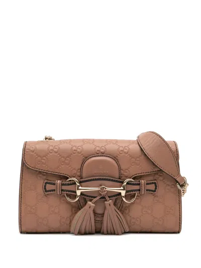 Pre-owned Gucci 2016-2024 Small Ssima Emily Crossbody Shoulder Bag In Pink
