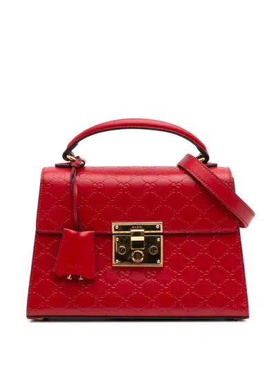 Pre-owned Gucci 2016-2024 Small Ssima Padlock Satchel