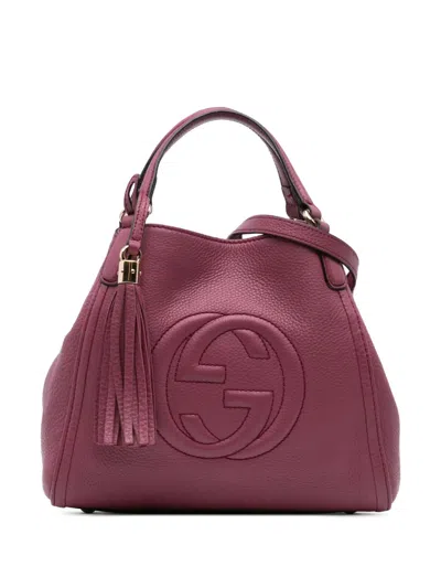 Pre-owned Gucci 2016-2024 Small Leather Soho Satchel In Pink