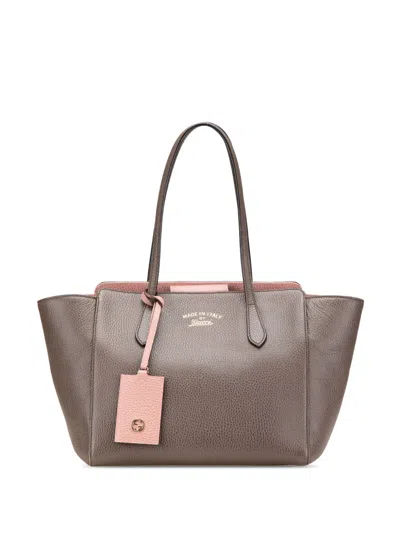 Pre-owned Gucci 2016-2024 Small Leather Swing Tote Bag