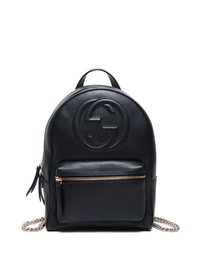 Pre-owned Gucci 2016-2024 Soho Backpack In Black