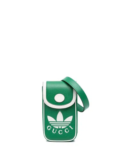 Pre-owned Gucci 2016-2025 Adidas Leather Phone Case Crossbody Bag