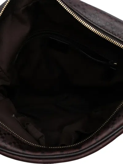 Pre-owned Gucci 2016-2025 Diamante Leather Hilary Lux Crossbody Bag In Brown