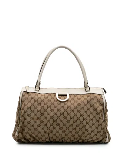 Pre-owned Gucci 2016-2025 Gg Canvas Abbey D Ring Tote Bag