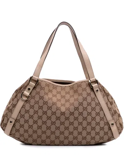 Pre-owned Gucci 2016-2025 Gg Canvas Abbey D Ring Tote Bag
