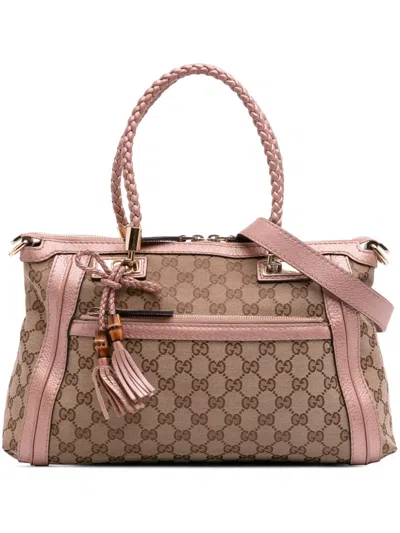 Pre-owned Gucci 2016-2025 Gg Canvas Bella Satchel