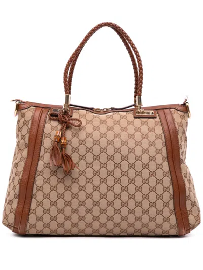 Pre-owned Gucci 2016-2025 Gg Canvas Bella Satchel