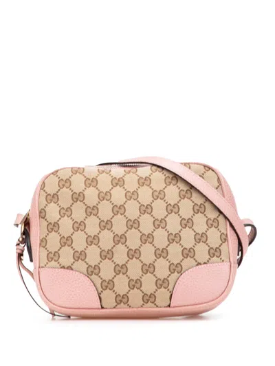 Pre-owned Gucci 2016-2025 Gg Canvas Bree Crossbody Bag In Brown