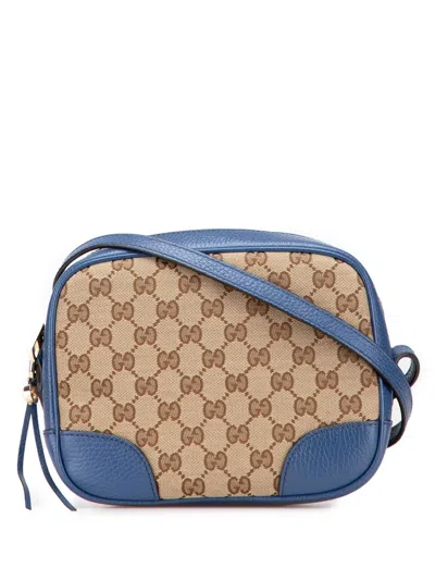Pre-owned Gucci 2016-2025 Gg Canvas Bree Crossbody Bag In Brown
