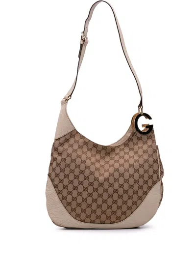 Pre-owned Gucci 2016-2025 Gg Canvas Charlotte Crossbody Bag In Brown