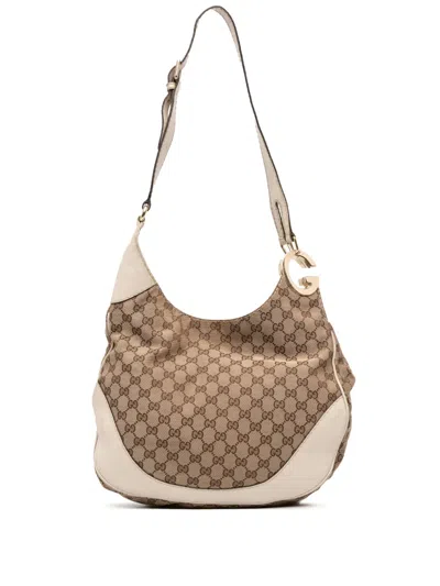 Pre-owned Gucci 2016-2025 Gg Canvas Charlotte Crossbody Bag In Brown