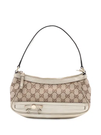 Pre-owned Gucci 2016-2025 Gg Canvas Mayfair Shoulder Bag In Brown