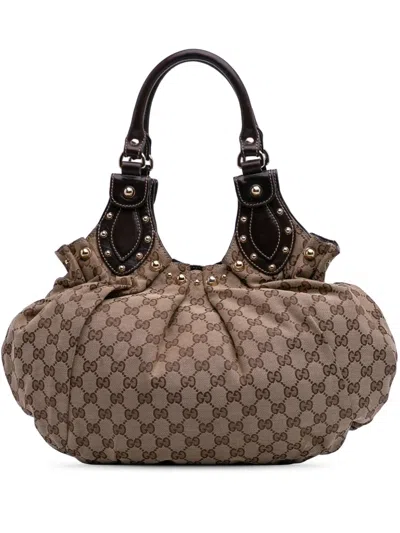 Pre-owned Gucci 2016-2025 Gg Canvas Pelham Hobo Bag