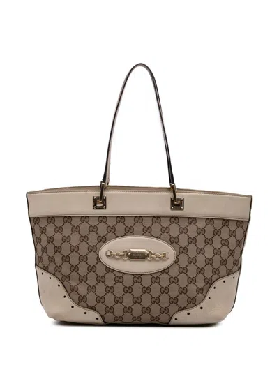 Pre-owned Gucci 2016-2025 Gg Canvas Punch Tote Bag