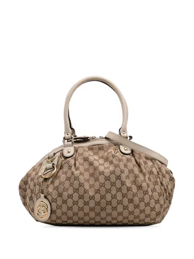 Pre-owned Gucci 2016-2025 Gg Canvas Sukey Satchel