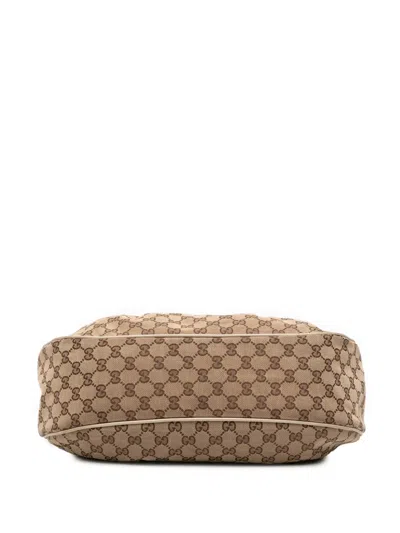 Pre-owned Gucci 2016-2025 Gg Canvas Sukey Shoulder Bag In Brown