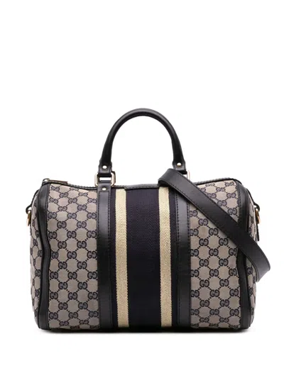 Pre-owned Gucci 2016-2025 Gg Canvas Web Joy Boston Bag Satchel