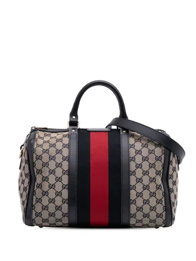Pre-owned Gucci 2016-2025 Gg Canvas Web Joy Boston Bag Satchel