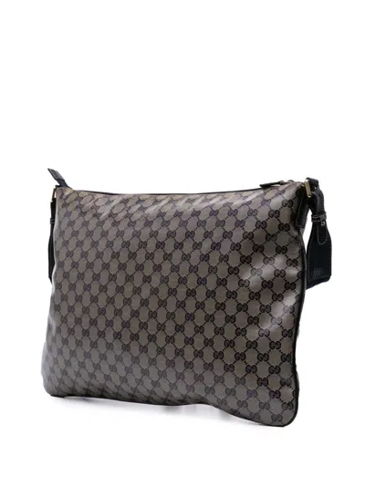 Pre-owned Gucci 2016-2025 Gg Crystal Crossbody Bag In Blue