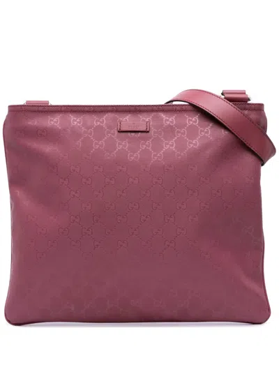 Pre-owned Gucci 2016-2025 Gg Imprime Crossbody Bag In Pink