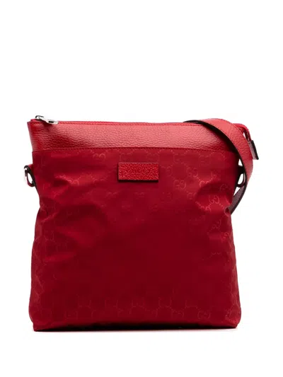Pre-owned Gucci 2016-2025 Gg Nylon Flat Messenger Bag Crossbody Bag