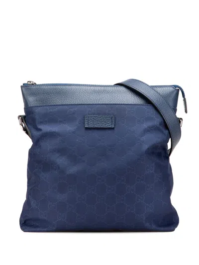 Pre-owned Gucci 2016-2025 Gg Nylon Flat Messenger Bag Crossbody Bag