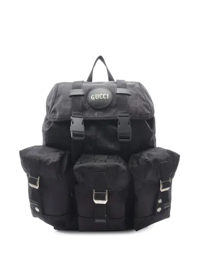 Pre-owned Gucci 2016-2025 Gg Nylon Off The Grid Backpack In Black