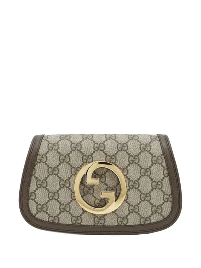 Pre-owned Gucci 2016-2025 Gg Supreme Blondie Belt Bag In Brown